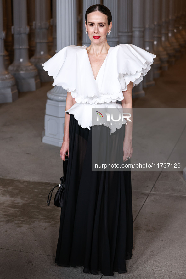 Sarah Paulson arrives at the 13th Annual LACMA Art + Film Gala 2024 presented by Gucci held at the Los Angeles County Museum of Art on Novem...