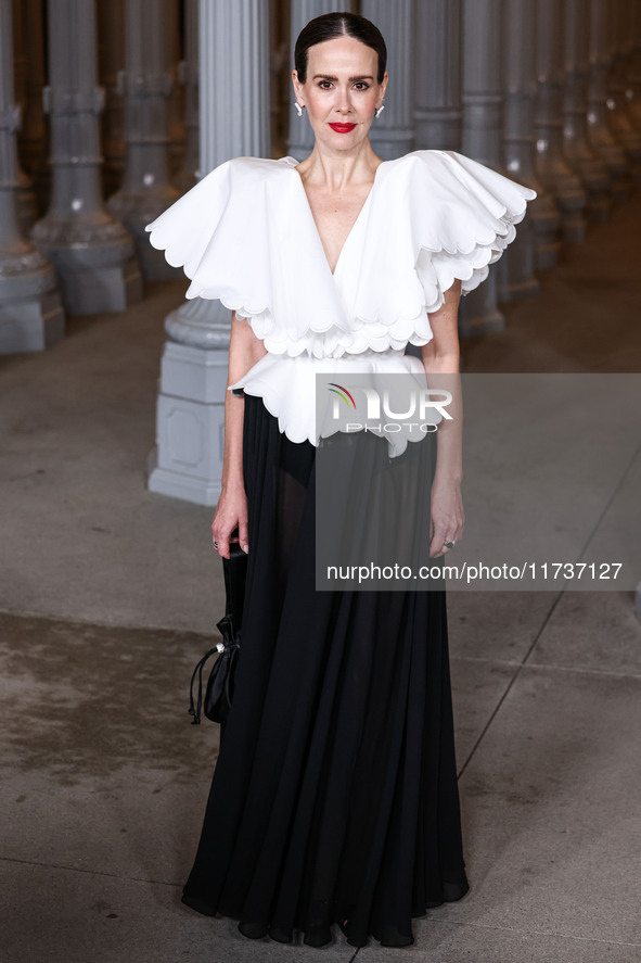 Sarah Paulson arrives at the 13th Annual LACMA Art + Film Gala 2024 presented by Gucci held at the Los Angeles County Museum of Art on Novem...