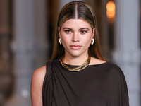 Sofia Richie Grainge wearing a Saint Laurent by Anthony Vaccarello dress arrives at the 13th Annual LACMA Art + Film Gala 2024 presented by...