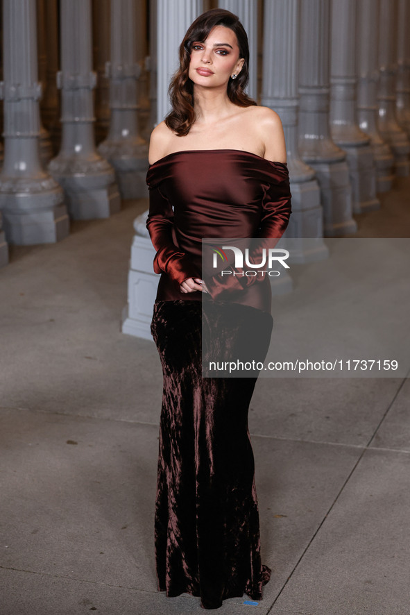 Emily Ratajkowski arrives at the 13th Annual LACMA Art + Film Gala 2024 presented by Gucci held at the Los Angeles County Museum of Art on N...