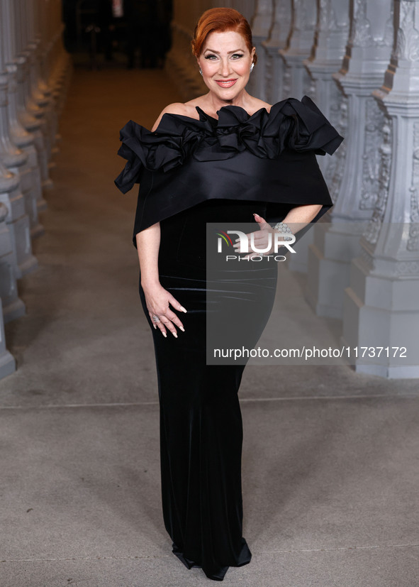 Lisa Ann Walter wearing a Greta Constantine gown arrives at the 13th Annual LACMA Art + Film Gala 2024 presented by Gucci held at the Los An...