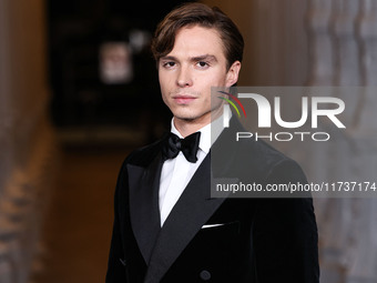 Nicholas Alexander Chavez wearing a Dunhill look arrives at the 13th Annual LACMA Art + Film Gala 2024 presented by Gucci held at the Los An...