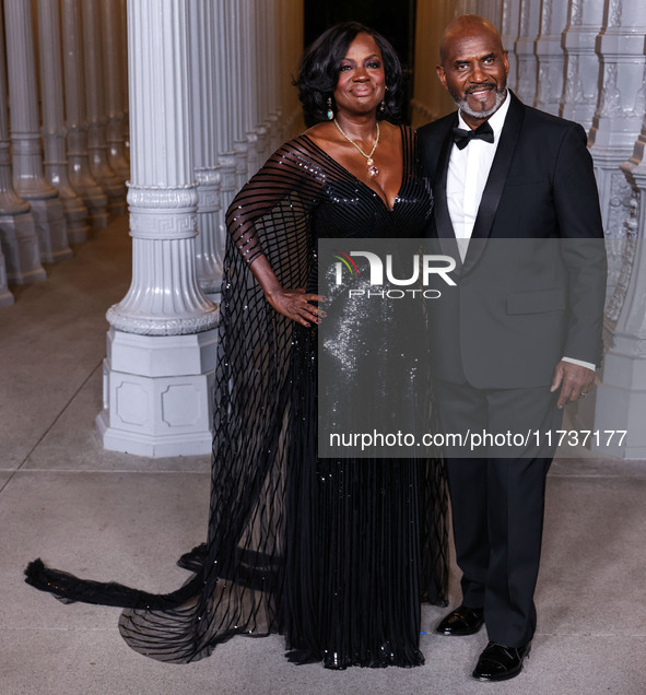 Viola Davis and husband Julius Tennon arrive at the 13th Annual LACMA Art + Film Gala 2024 presented by Gucci held at the Los Angeles County...