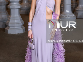 Vittoria Ceretti wearing Gucci arrives at the 13th Annual LACMA Art + Film Gala 2024 presented by Gucci held at the Los Angeles County Museu...