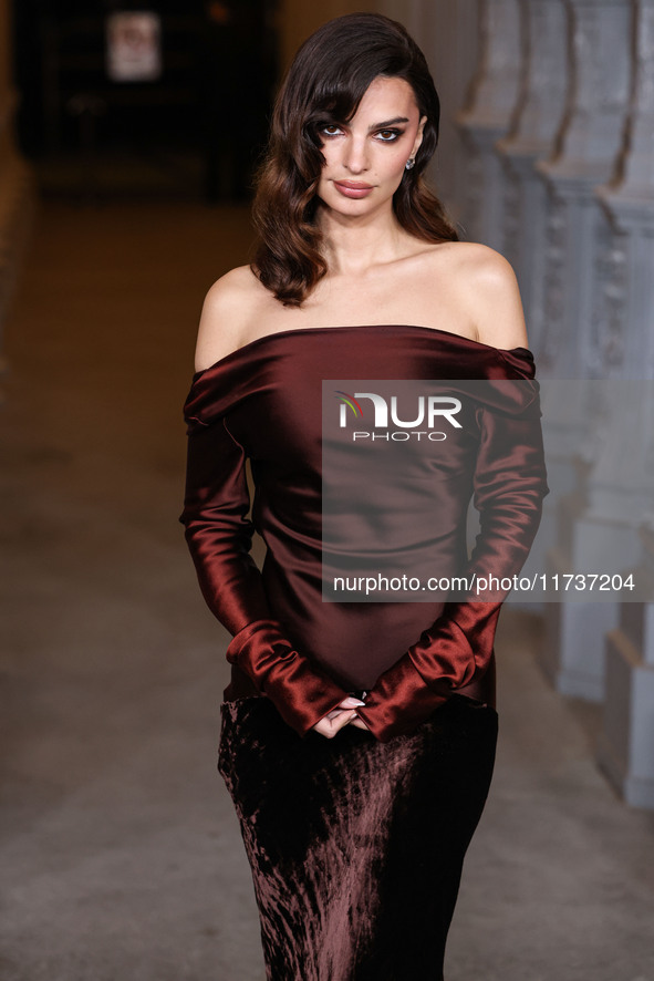 Emily Ratajkowski arrives at the 13th Annual LACMA Art + Film Gala 2024 presented by Gucci held at the Los Angeles County Museum of Art on N...