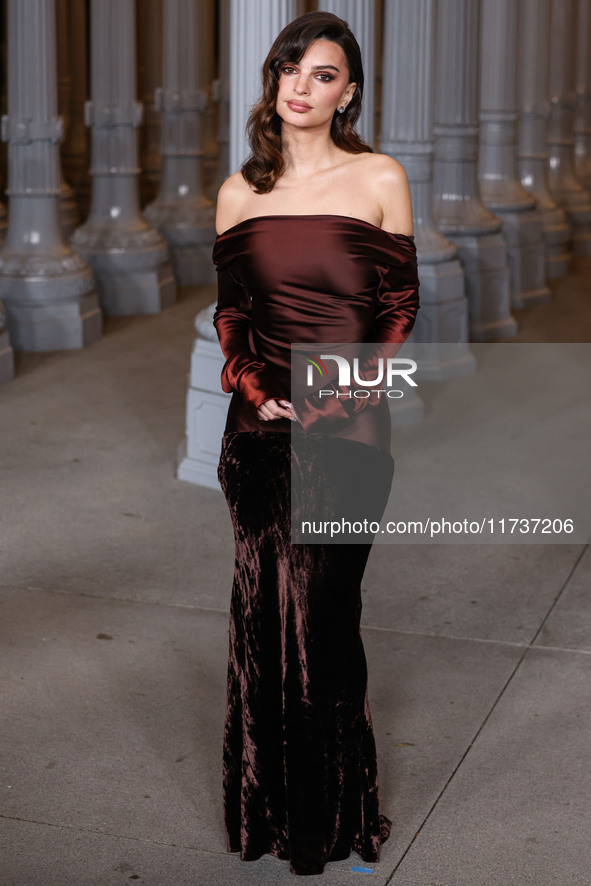 Emily Ratajkowski arrives at the 13th Annual LACMA Art + Film Gala 2024 presented by Gucci held at the Los Angeles County Museum of Art on N...