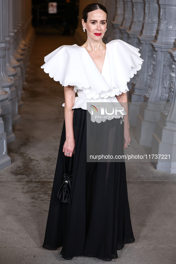 Sarah Paulson arrives at the 13th Annual LACMA Art + Film Gala 2024 presented by Gucci held at the Los Angeles County Museum of Art on Novem...