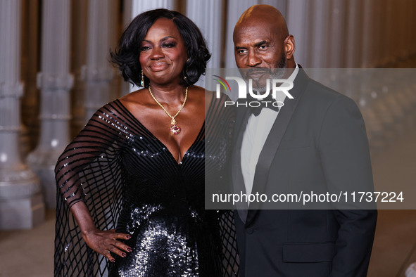 Viola Davis and husband Julius Tennon arrive at the 13th Annual LACMA Art + Film Gala 2024 presented by Gucci held at the Los Angeles County...