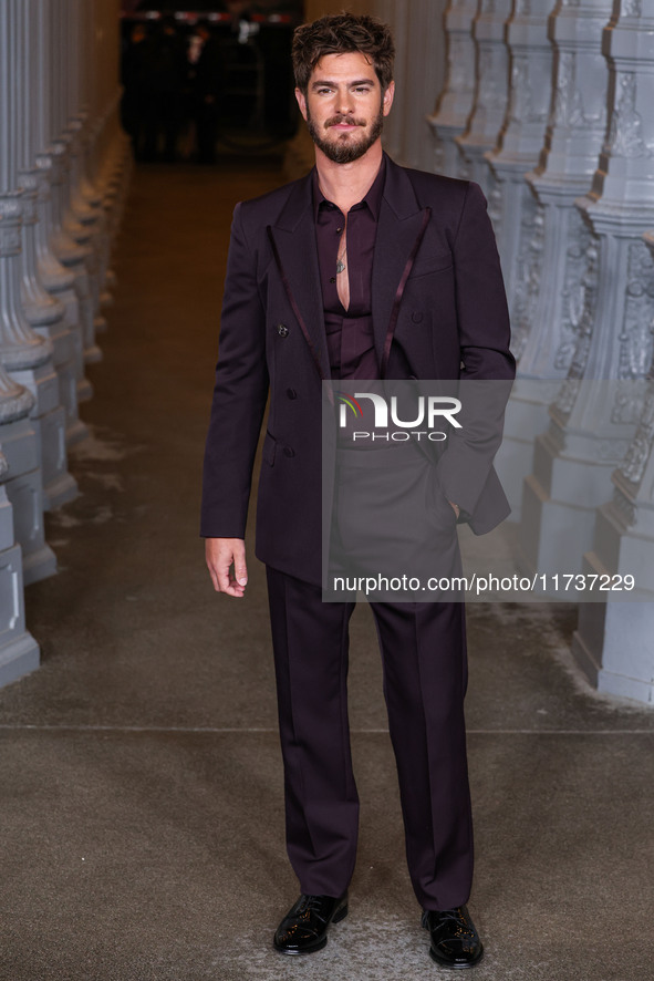 Andrew Garfield arrives at the 13th Annual LACMA Art + Film Gala 2024 presented by Gucci held at the Los Angeles County Museum of Art on Nov...