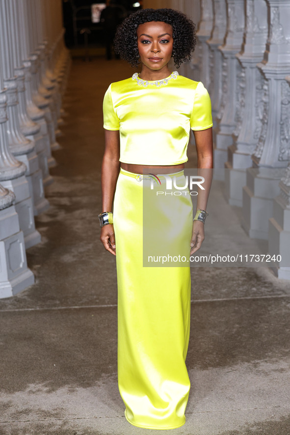 Danielle Deadwyler wearing Gucci arrives at the 13th Annual LACMA Art + Film Gala 2024 presented by Gucci held at the Los Angeles County Mus...