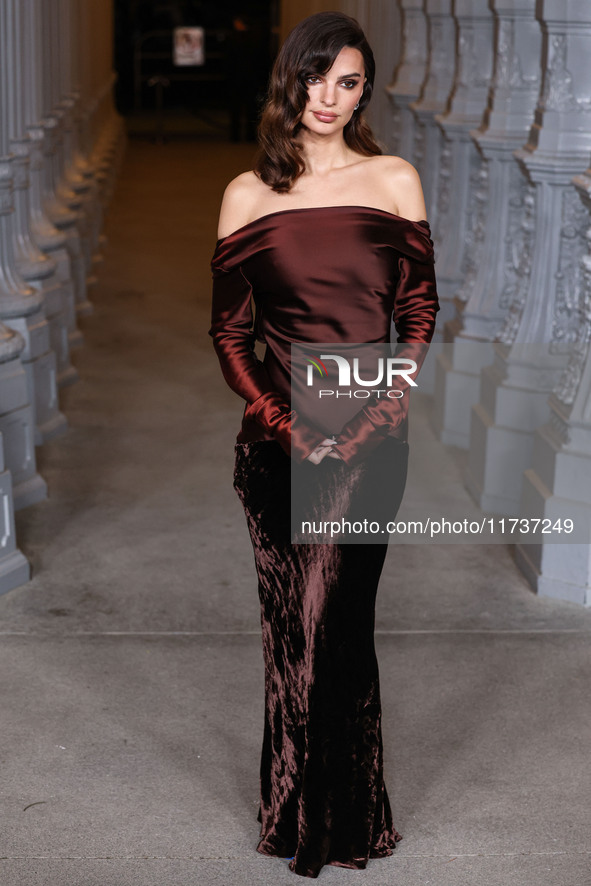 Emily Ratajkowski arrives at the 13th Annual LACMA Art + Film Gala 2024 presented by Gucci held at the Los Angeles County Museum of Art on N...