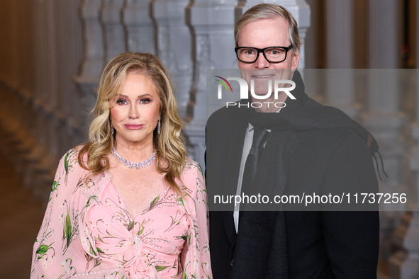 Kathy Hilton and husband Rick Hilton arrive at the 13th Annual LACMA Art + Film Gala 2024 presented by Gucci held at the Los Angeles County...