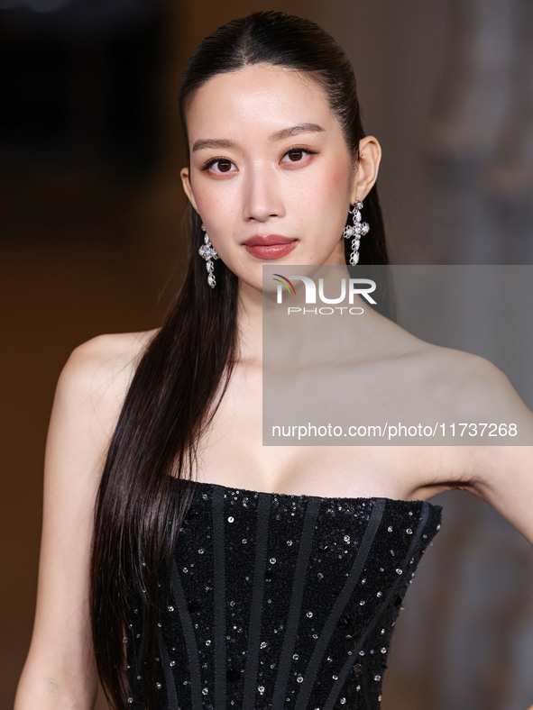 Moon Ga-young arrives at the 13th Annual LACMA Art + Film Gala 2024 presented by Gucci held at the Los Angeles County Museum of Art on Novem...