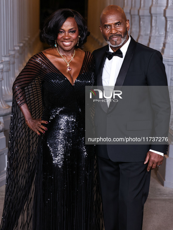 Viola Davis and husband Julius Tennon arrive at the 13th Annual LACMA Art + Film Gala 2024 presented by Gucci held at the Los Angeles County...