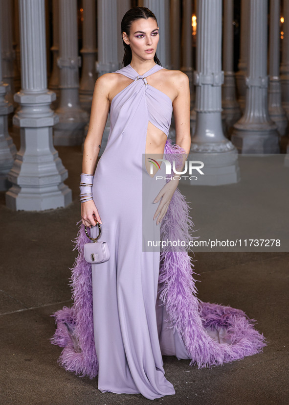 Vittoria Ceretti wearing Gucci arrives at the 13th Annual LACMA Art + Film Gala 2024 presented by Gucci held at the Los Angeles County Museu...