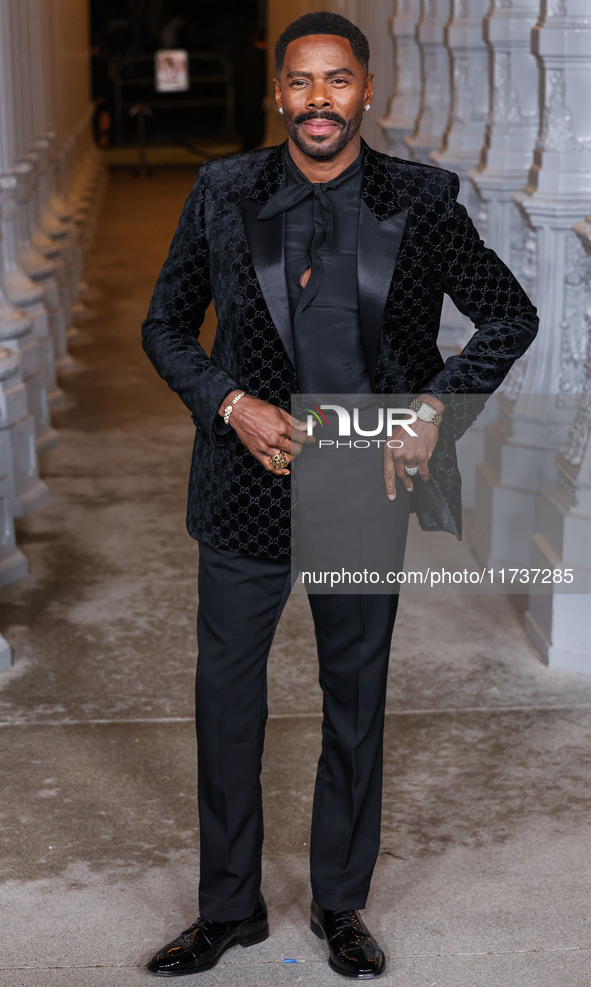 Colman Domingo wearing Gucci arrives at the 13th Annual LACMA Art + Film Gala 2024 presented by Gucci held at the Los Angeles County Museum...