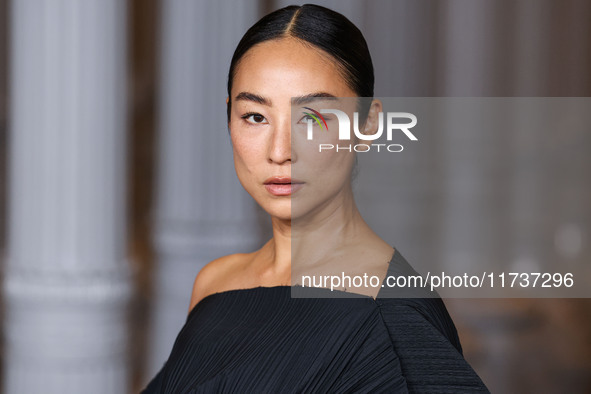 Greta Lee arrives at the 13th Annual LACMA Art + Film Gala 2024 presented by Gucci held at the Los Angeles County Museum of Art on November...