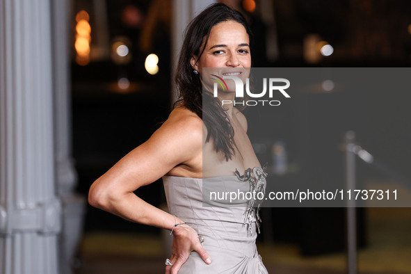 Michelle Rodriguez arrives at the 13th Annual LACMA Art + Film Gala 2024 presented by Gucci held at the Los Angeles County Museum of Art on...