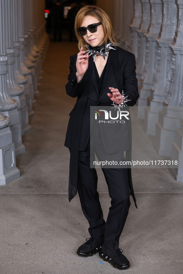 Yoshiki arrives at the 13th Annual LACMA Art + Film Gala 2024 presented by Gucci held at the Los Angeles County Museum of Art on November 2,...