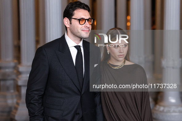 Elliot Grainge and wife Sofia Richie Grainge arrive at the 13th Annual LACMA Art + Film Gala 2024 presented by Gucci held at the Los Angeles...