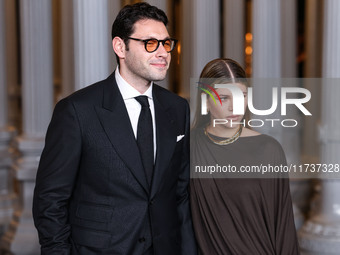 Elliot Grainge and wife Sofia Richie Grainge arrive at the 13th Annual LACMA Art + Film Gala 2024 presented by Gucci held at the Los Angeles...