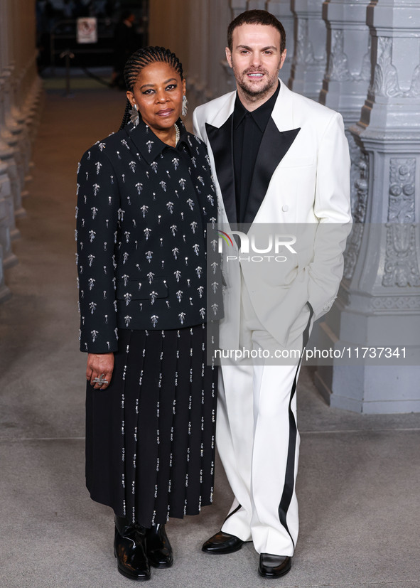 Simone Leigh and Sabato De Sarno arrive at the 13th Annual LACMA Art + Film Gala 2024 presented by Gucci held at the Los Angeles County Muse...