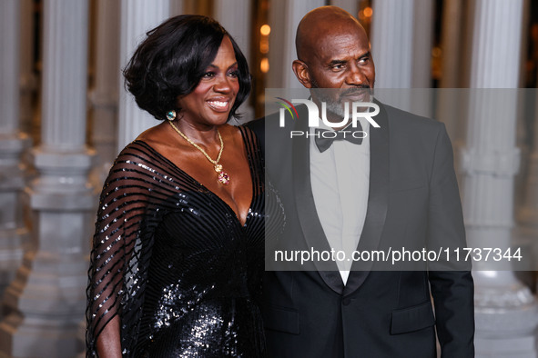 Viola Davis and husband Julius Tennon arrive at the 13th Annual LACMA Art + Film Gala 2024 presented by Gucci held at the Los Angeles County...