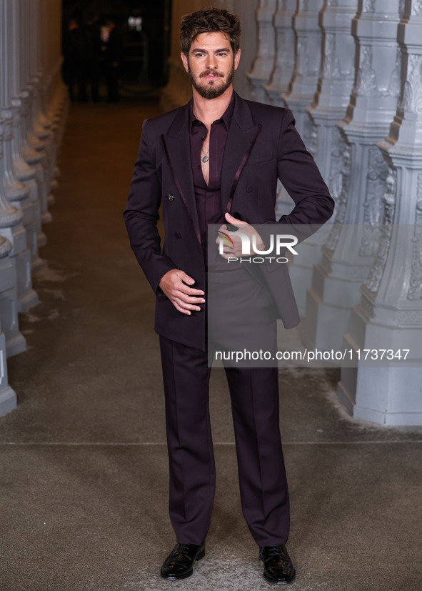 Andrew Garfield arrives at the 13th Annual LACMA Art + Film Gala 2024 presented by Gucci held at the Los Angeles County Museum of Art on Nov...