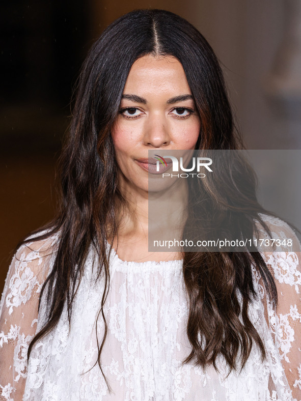 Aurora James arrives at the 13th Annual LACMA Art + Film Gala 2024 presented by Gucci held at the Los Angeles County Museum of Art on Novemb...