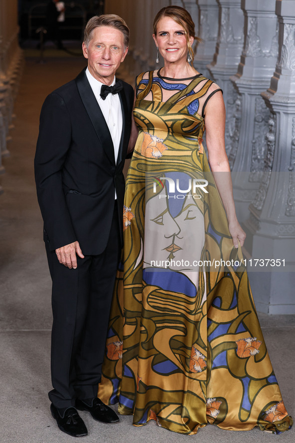 Bradley Bell and Colleen Bell arrive at the 13th Annual LACMA Art + Film Gala 2024 presented by Gucci held at the Los Angeles County Museum...