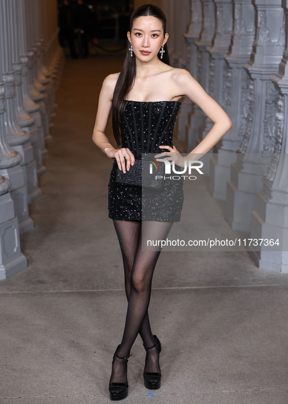 Moon Ga-young arrives at the 13th Annual LACMA Art + Film Gala 2024 presented by Gucci held at the Los Angeles County Museum of Art on Novem...