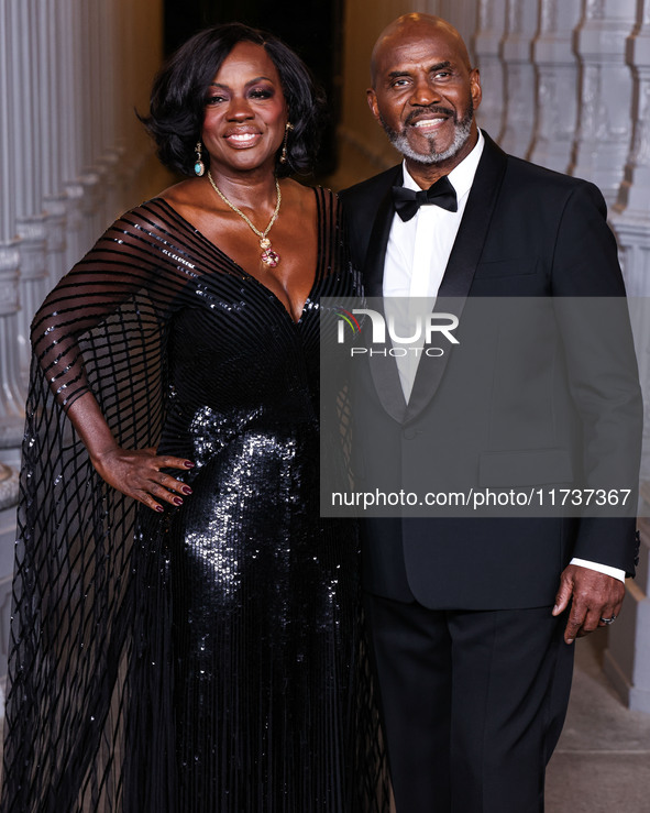 Viola Davis and husband Julius Tennon arrive at the 13th Annual LACMA Art + Film Gala 2024 presented by Gucci held at the Los Angeles County...