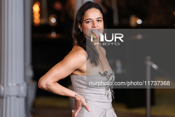 Michelle Rodriguez arrives at the 13th Annual LACMA Art + Film Gala 2024 presented by Gucci held at the Los Angeles County Museum of Art on...