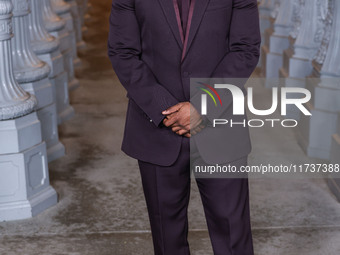 John David Washington wearing Gucci arrives at the 13th Annual LACMA Art + Film Gala 2024 presented by Gucci held at the Los Angeles County...