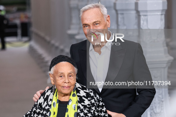 Betye Saar and Neil Lane arrive at the 13th Annual LACMA Art + Film Gala 2024 presented by Gucci held at the Los Angeles County Museum of Ar...