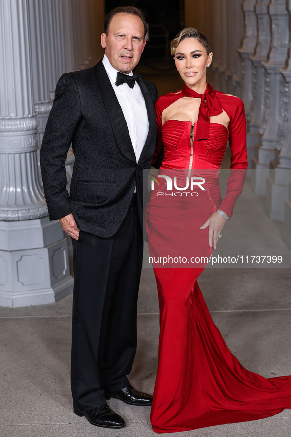 David B. Dollinger and wife Tara Dollinger arrive at the 13th Annual LACMA Art + Film Gala 2024 presented by Gucci held at the Los Angeles C...