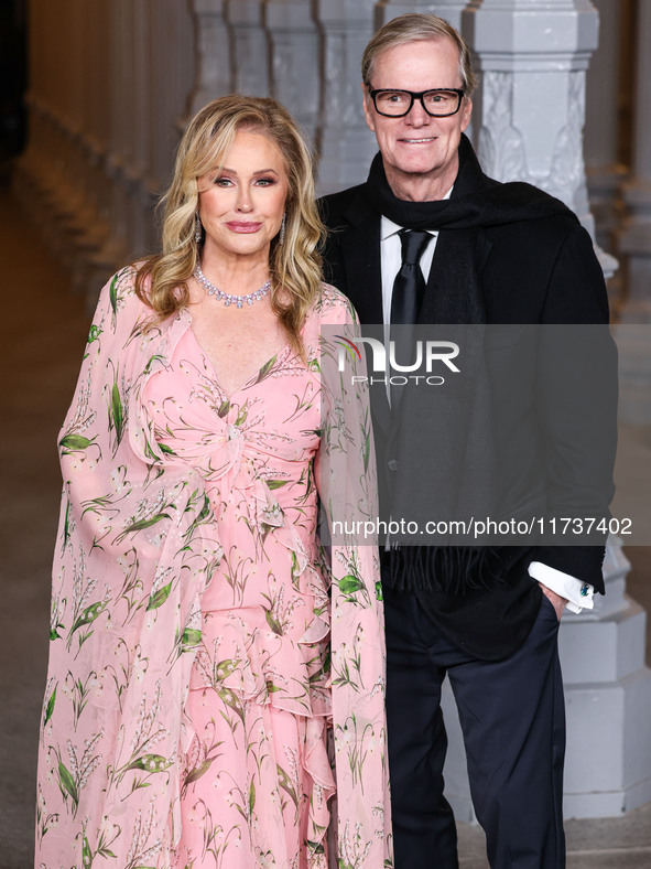 Kathy Hilton and husband Rick Hilton arrive at the 13th Annual LACMA Art + Film Gala 2024 presented by Gucci held at the Los Angeles County...