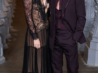 Laura Dern and Andrew Garfield both wearing Gucci arrive at the 13th Annual LACMA Art + Film Gala 2024 presented by Gucci held at the Los An...