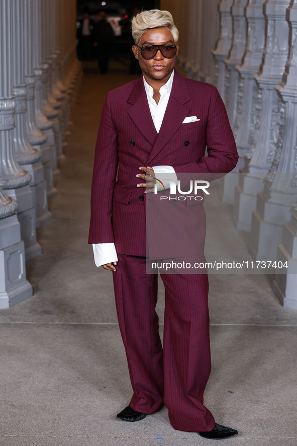 Law Roach arrives at the 13th Annual LACMA Art + Film Gala 2024 presented by Gucci held at the Los Angeles County Museum of Art on November...