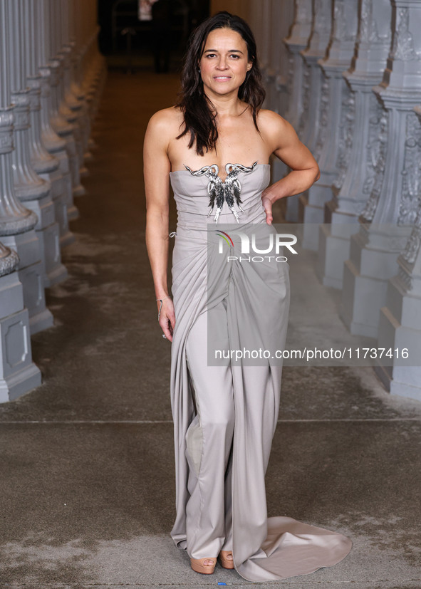 Michelle Rodriguez arrives at the 13th Annual LACMA Art + Film Gala 2024 presented by Gucci held at the Los Angeles County Museum of Art on...