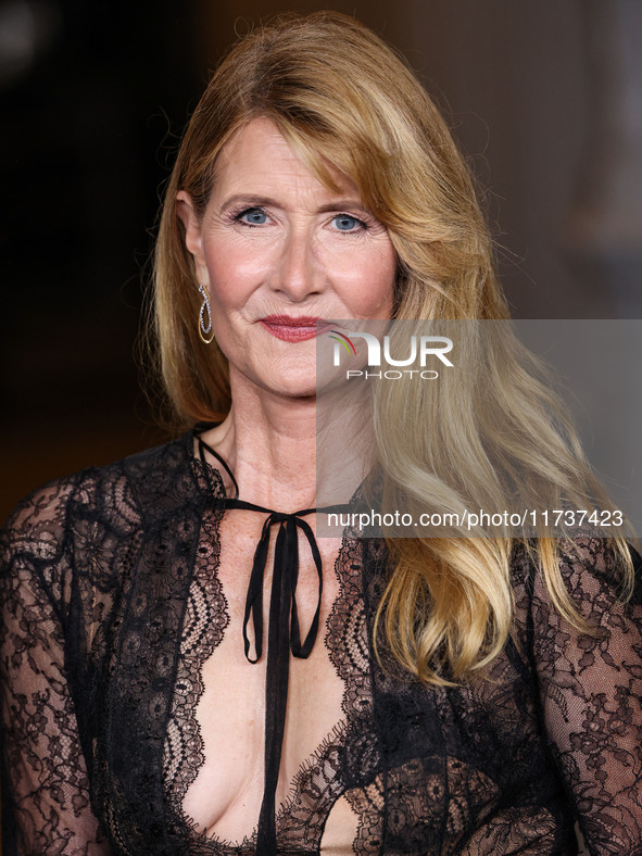 Laura Dern wearing Gucci arrives at the 13th Annual LACMA Art + Film Gala 2024 presented by Gucci held at the Los Angeles County Museum of A...