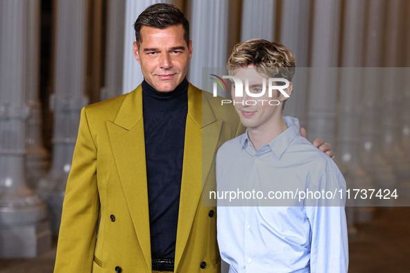 Ricky Martin and Troye Sivan arrive at the 13th Annual LACMA Art + Film Gala 2024 presented by Gucci held at the Los Angeles County Museum o...