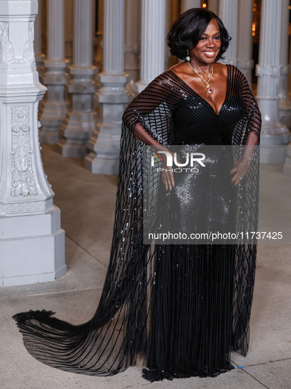 Viola Davis wearing Sabyasachi jewelry arrives at the 13th Annual LACMA Art + Film Gala 2024 presented by Gucci held at the Los Angeles Coun...