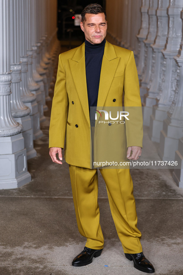 Ricky Martin arrives at the 13th Annual LACMA Art + Film Gala 2024 presented by Gucci held at the Los Angeles County Museum of Art on Novemb...