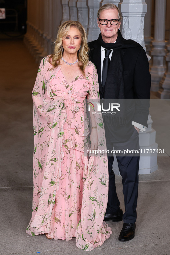 Kathy Hilton and husband Rick Hilton arrive at the 13th Annual LACMA Art + Film Gala 2024 presented by Gucci held at the Los Angeles County...