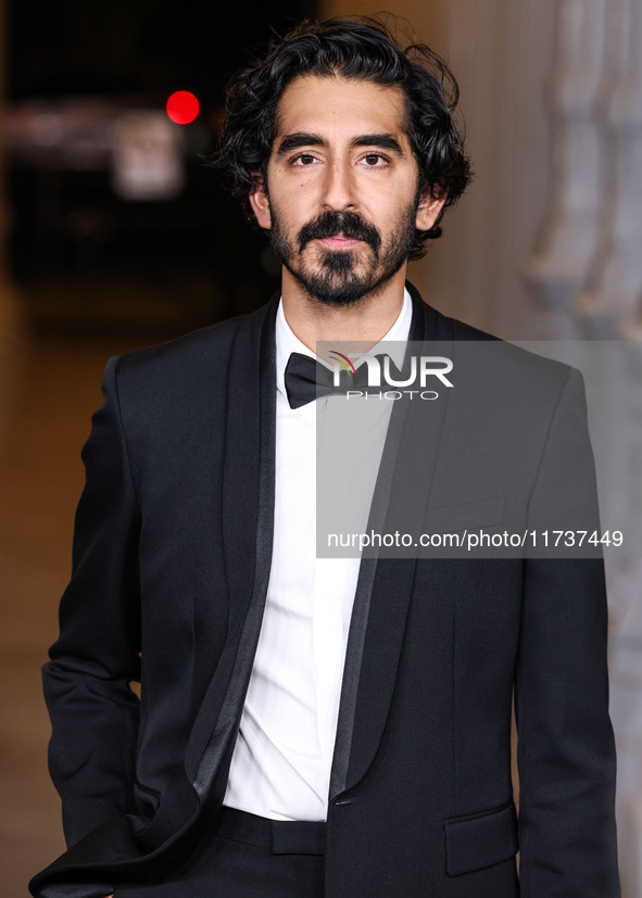 Dev Patel wearing Gucci arrives at the 13th Annual LACMA Art + Film Gala 2024 presented by Gucci held at the Los Angeles County Museum of Ar...