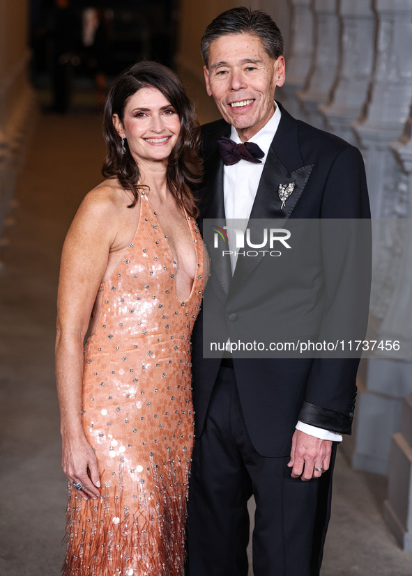 Gail Yabuki and Jeff Yabuki arrive at the 13th Annual LACMA Art + Film Gala 2024 presented by Gucci held at the Los Angeles County Museum of...