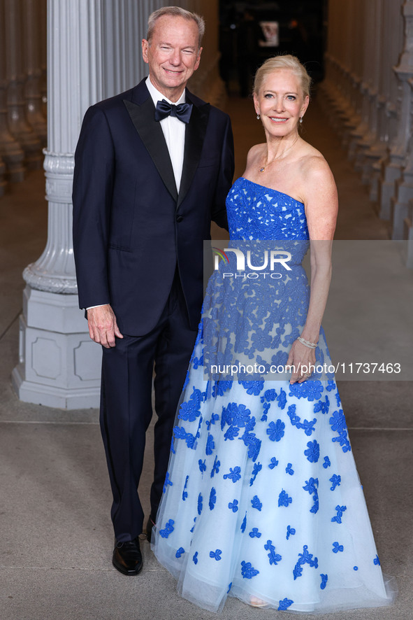 Eric Schmidt and Wendy Schmidt arrive at the 13th Annual LACMA Art + Film Gala 2024 presented by Gucci held at the Los Angeles County Museum...