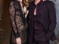 Laura Dern and Andrew Garfield both wearing Gucci arrive at the 13th Annual LACMA Art + Film Gala 2024 presented by Gucci held at the Los An...