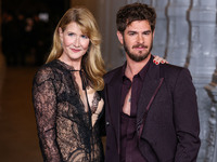 Laura Dern and Andrew Garfield both wearing Gucci arrive at the 13th Annual LACMA Art + Film Gala 2024 presented by Gucci held at the Los An...